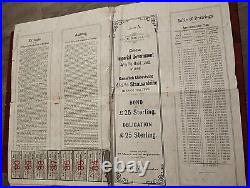 China 1898 Chinese Imperial Government 25 Gold Sterling Coupons Bond Loan DAB