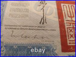 China 1913 Chinese Reorganisation 100 Pounds Gold OR Coupons + Voucher Bond HSBC