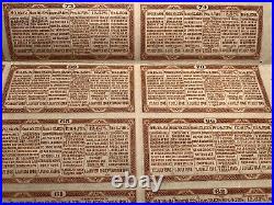 China 1913 Chinese Reorganisation 505 FRS Gold Bond, 43 Coupons Uncanceled. VG