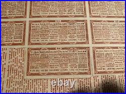 China 1913 Chinese Reorganisation 505 FRS Gold Bond, 43 Coupons Uncanceled. VG