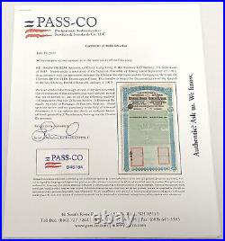 China 1913 Lung-Tsing-U-Hai Railway Bond Super Petchili Gold Loan with PASS-CO COA