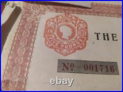 China 1918 Government Chinese Republic Treasury Bill Marconi 500 Pound Bond RARE