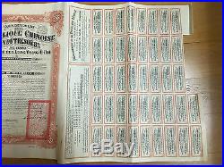 China 1920 Lung Tsing U Hai 8% Bond +certificate From Stock Exchange Of Brussels