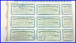 China 1922 Railway Equipment Loan First Series Bond Uncancelled With Coupons