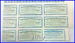 China 1922 Railway Equipment Loan First Series Bond Uncancelled With Coupons