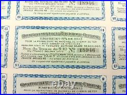 China 1922 Railway Equipment Loan First Series Bond Uncancelled With Coupons