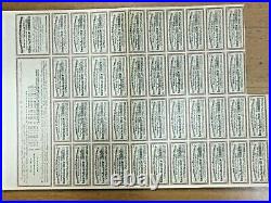 China 1923 Lung Tsing U Hai Railway Bond With Coupons Uncancelled