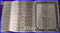 China 1940 Chinese Reconstruction $ 50 Gold OR Coupons RARE Bond Loan Share
