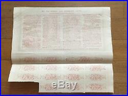 China Chinese 1885 Oriental Bank Corporation 100,000 Share Certificate