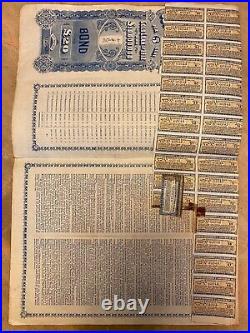 China Chinese Government 1912 Crisp Gold Loan, Bond for £20. Uncancelled