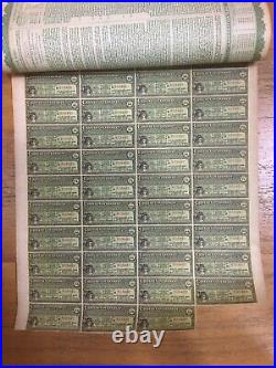 China Chinese Government 1913 £20 Reorganization Bond & 43 Coupons Uncancelled