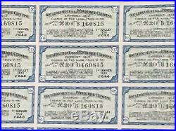 China Chinese Government 1913 Lung Tsing U Hai £20 Bond Loan With 42 Coupons