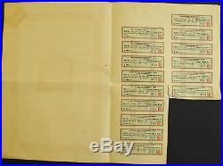 China Chinese Government Loan Bond 1000 Pound 1925 with Coupons uncancelled
