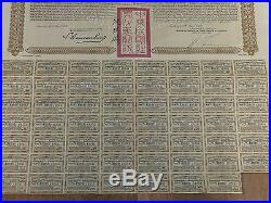 China, Gold Loan of the Government of the Province of Petchili 1913 + Certificat