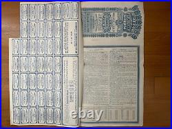 China Government 1913 Lung Tsing £20 Bond Loan With Coupons Uncancelled