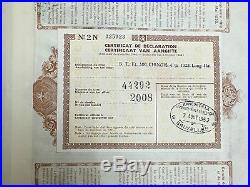 China Government 1923 Lung Tsing U Hai 8% Bond + Cert Of Declaration Uncancelled