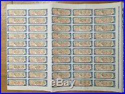 China Government 1938 $10 National Defense Bond Loan With Coupons Uncancelled