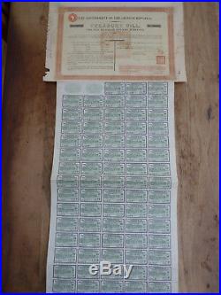 China, Marconi Loan 1918, 100 & 500 Pounds Sterling