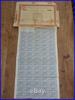 China, Marconi Loan 1918, 100 & 500 Pounds Sterling! Rare