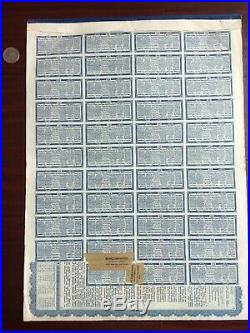 Chinese Government 1913 100 Pound Reorganisation Gold Loan with Coupons, DAB