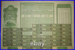 Chinese Government Hukuang Railway Gold Bond 1911 £20 HSBC +coupons UNCANCELLED