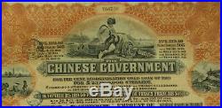 Chinese Government Reorganisation Gold Loan 1913 + Kup China bond Rubel 189,4