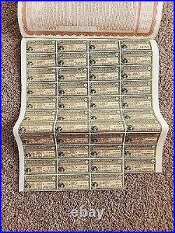 Chinese Government Reorganization GOLD LOAN OF 1913 £20 BOND w Coupons 5% China