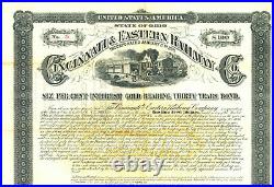 Cincinnati & Eastern Railway Company. $100 Bond Certificate. Ohio