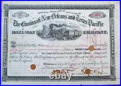Cincinnati, New Orleans & Texas Pacific Railway 1886 Railroad Stock Certificate