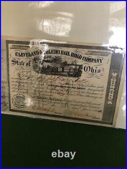 Cleveland & Toledo railroad company stock certicate 1854