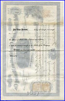 Colorado Territory Gold Mountain Mining Company 1866 Stock Certificate