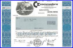 Commodore International early home computer Commodore 64 stock certificate