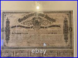 Confederate Bearer Bond $1,000 COA Included