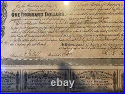 Confederate Bearer Bond $1,000 COA Included