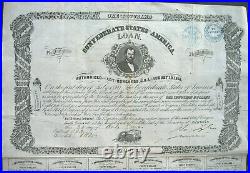 Confederate States of America $ 1000 loan + Cp Richmond 1862 USA J. H. Reagan CSA