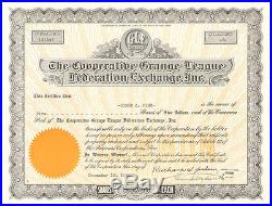 Cooperative Grange League Federation Exchange New York GLF stock certificate