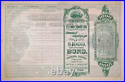 Cornelius Vanderbilt II $1,000 Railroad Bond Signed