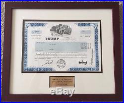 Donald J. Trump Hotels & Casino Resorts stock certificate Make America Great