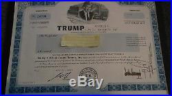Donald Trump Hotels & Casino Resorts, Inc. Stock Certificate
