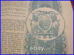 Ecuador 1855 Ecuatorian Provisional Land Warrant 100 Pounds Bond Loan Stock RARE