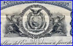 Ecuadorian Blue Navy República del Ecuador, Deuda Externa 1903 SPECIMEN