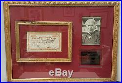 Edison Phonograph Works Stock Issued to Thomas A. Edison Double Signed by Edison
