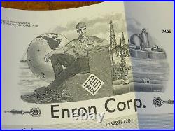 Enron Corp. Stock Certificate, RARE Wall Street NYSE Stock Market! 235265