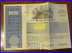 Enron Corp. Stock Certificate, RARE Wall Street NYSE Stock Market! 236148