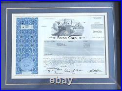 Enron Corporation Stock Certificate Unfolded Fred Fuld III