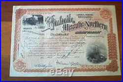 Fred Gates Signed Duluth Missabe And Northern Railway Stock Certificate Original