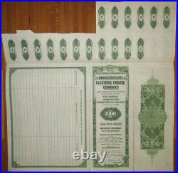 GERMANY Brandenburg Electric Power Gold Bond 1928 +coupons SCRIPOTRUST certified