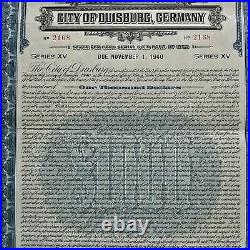 GERMANY bond gold loan lot of 3 consecutive nrs. Uncancelled no cupons 1925 set