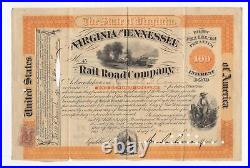 General William Mahone Virginia and Tennessee Railroad Bond