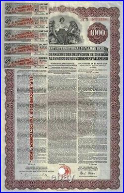 German Government International 5,5% Loan 1930 (Internationale 5,5%ige Anleihe)